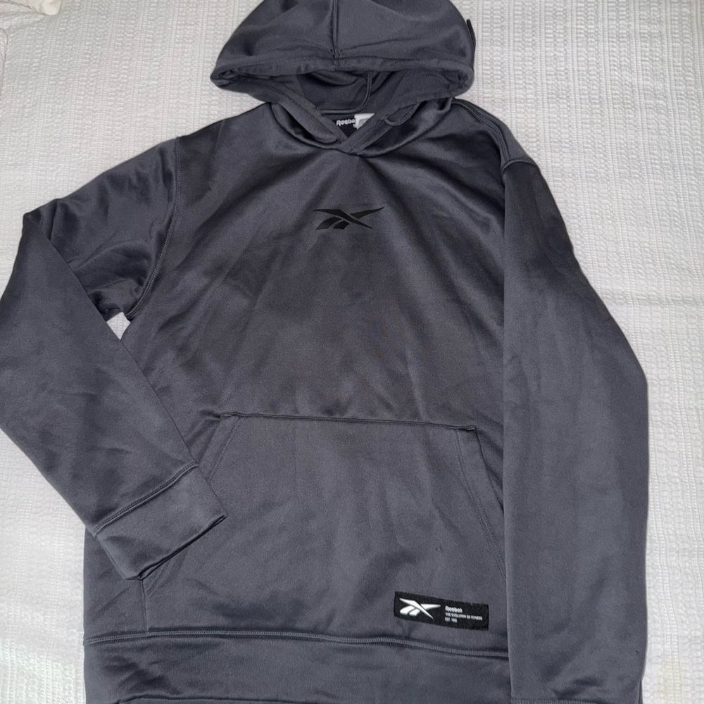 Reebok Men's Charcoal Hoodie Sweater